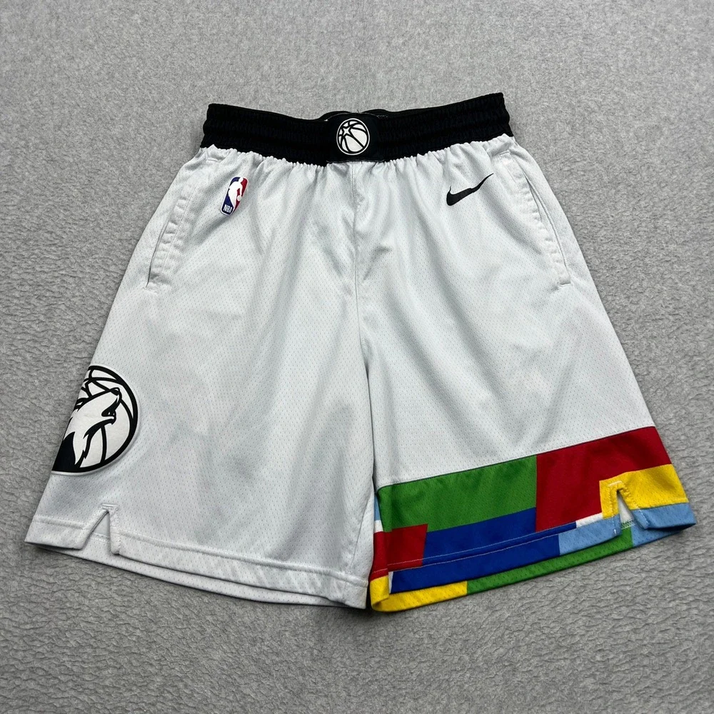 Nike Minnesota Timberwolves Basketball Shorts Mens Large City Edition Swingman